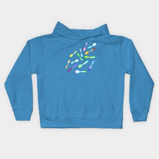 Falling Watercolor Spoons Kids Hoodie